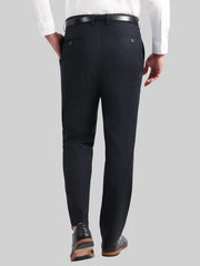 Tailored Fit Windowpane Wool Blend Premium Stretch Suit Pants