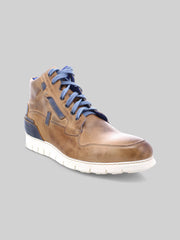Galahad Leather Moc Toe High-Top Sneakers