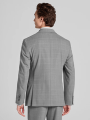 CHILLFLEX Slim Fit Peak Lapel Windowpane Suit