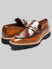 Carabello Moc Toe Metal Bit Dress Loafers