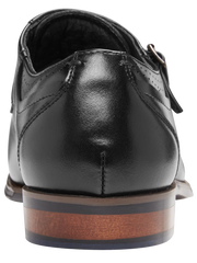 Bayne Leather Cap Toe Double Monk Strap Dress Shoes