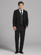 Black Satin Edged Notch Lapel Tux