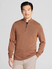 Merino Wool Blend Quarter-Zip Sweater