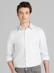 Slim Fit Solid Point Collar Supima Cotton Dress Shirt