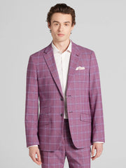 Modern Fit Plaid Suit
