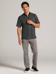 CHILLFLEX Modern Fit 4-Way Stretch Short Sleeve Button Up Shirt