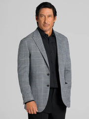 Slim Fit Windowpane Plaid Pick Stitch Sport Coat
