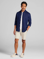 Modern Fit 100% Linen Button Up Shirt