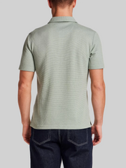Regular Fit Variegated Microstripe Short Sleeve Polo