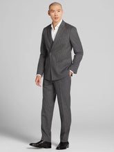 Slim Fit Double Breasted Pinstripe Suit