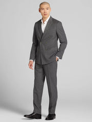 Slim Fit Double Breasted Pinstripe Suit