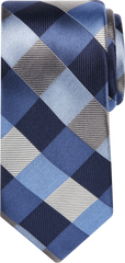 Narrow Gingham Patchwork Silk Tie