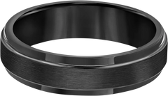 6mm Step Edge Satin Finish Tungsten Carbide Band