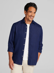 Modern Fit 100% Linen Button Up Shirt