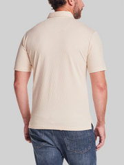 Regular Fit Diamond Texture Short Sleeve Polo