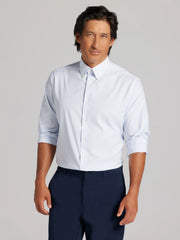 Modern Fit Performance Windowpane 4-Way Stretch Dress Shirt