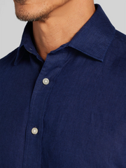 Modern Fit 100% Linen Button Up Shirt