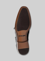 Karson Leather Wingtip Monk Strap Dress Shoes