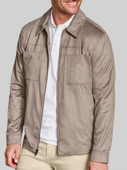 Modern Fit Faux Suede Jacket