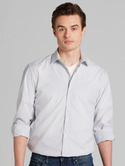 Slim Fit Ultra Performance Stretch Mini Plaid Dress Shirt