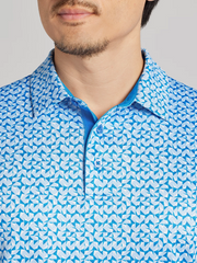 Regular Fit Abstract Geo Printed Polo