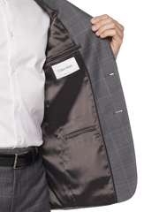 Slim Fit Wool Blend Windowpane 3-Piece Suit