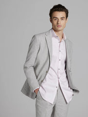 Slim Fit Linen Blend Suit Jacket