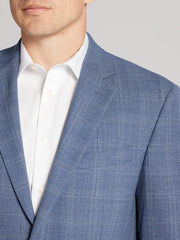 Slim Fit Plaid Wool Blend Suit Jacket