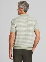 Johnny Collar Plaid Knit Polo Sweater