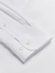 Skinny Fit Solid Covered Placket Dress Shirt