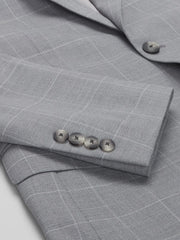 CHILLFLEX Slim Fit Peak Lapel Windowpane Suit