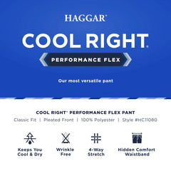 Cool Right® Performance Flex Classic Fit Pleat Front Pant