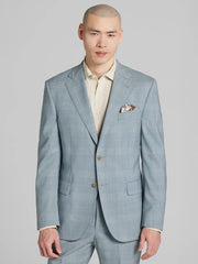 Modern Fit Plaid Suit Jacket
