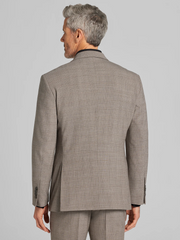 Modern Fit Premium Wool Blend Windowpane Suit Jacket