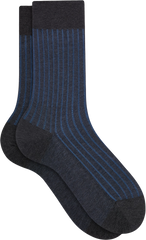 Vertical Stripe Shadow Socks, 1-pair