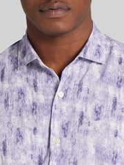 Modern Fit Brush Stroke Print Woven Shirt