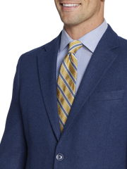 Modern Fit Tweed With Leather Elbow Patches Sport Coat