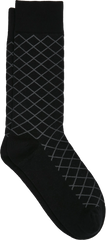 Grid Dress Socks, 1-Pair