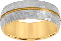 8mm Faceted Titanium Band