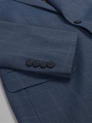 CHILLFLEX Modern Fit Windowpane Premium Wool Blend Suit Jacket