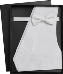 Formal Pique Vest & Pre-Tied Bow Tie Set