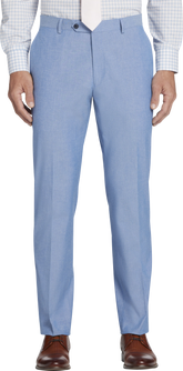 Modern Fit Cotton Blend Suit Pants