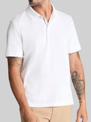 Slim Fit Damaschino Wrinkle-Free 100% Cotton Short Sleeve Polo