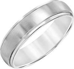 6mm Domed Step-Edge Titanium Band