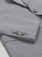CHILLFLEX Slim Fit Peak Lapel Windowpane Suit Jacket