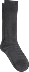 Solid Ribbed Socks, 1-Pair