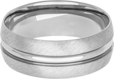 8mm Satin Polished Titanium Band