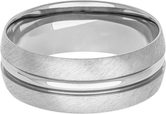 8mm Satin Polished Titanium Band