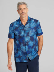 Modern Fit 100% Linen Short Sleeve Camp Shirt
