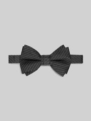 Ribbed Stripe & Dots Double-Decker Pre-Tied Bow Tie
